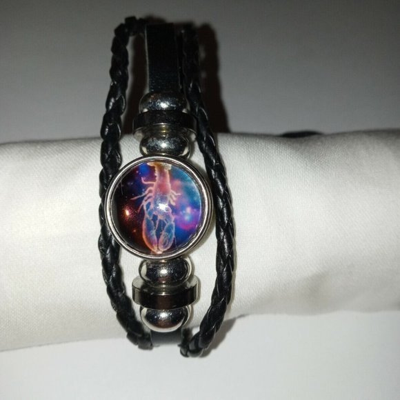 Handmade Other - Bracelet Men's or Women's Cancer Leather Adjustable New